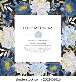  Vector illustration of floral frame in spring. Design for cards, party invitation, Print, Frame Clip Art and Business Advertisement and Promotion 				