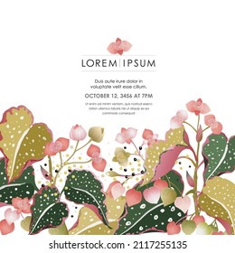 Vector illustration of floral frame in spring. Design for cards, party invitation, Print, Frame Clip Art and Business Advertisement and Promotion 	