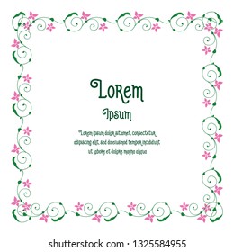 Vector illustration floral frame white backdrop with greeting card marriage hand drawn