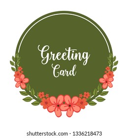 Vector illustration floral frames blooms for invitation of greeting card hand drawn