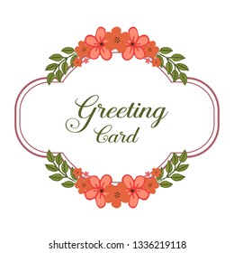 Vector illustration floral frames blooms for invitation of greeting card hand drawn