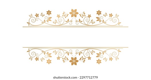 vector illustration of floral frames, elements and borders, decorative ornament for your text, screen printing, paper craft printable designs, wedding invitation cover, stationery design, presentation