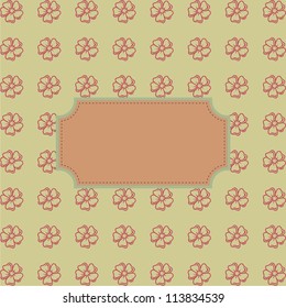 vector illustration floral greeting card template design