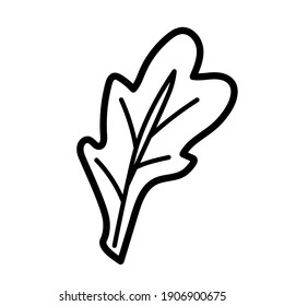 ilustración vectorial con hoja floral. logotipo, icono, diseño, signo, símbolo del producto. comida vegetariana.