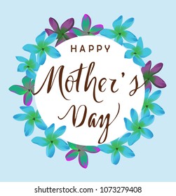 vector illustration of floral Mother's day card