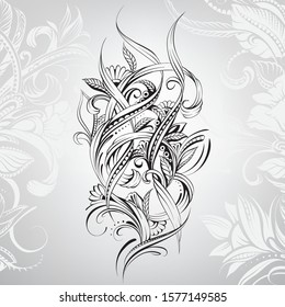 Vector illustration of a floral ornament