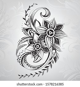 Vector illustration of a floral ornament