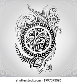 Vector illustration of a floral ornament