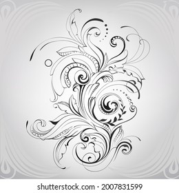 Vector illustration of a floral ornament