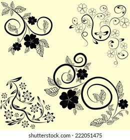 vector illustration of floral ornament
