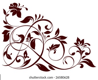 vector illustration of floral ornament