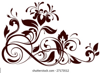 vector illustration of floral ornament