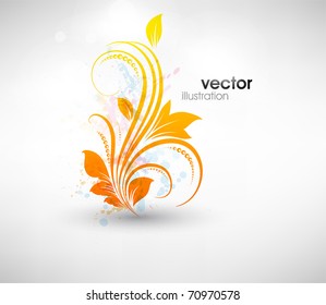 vector illustration of floral ornament