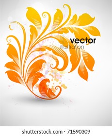 vector illustration of floral ornament
