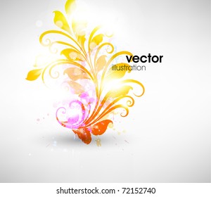 vector illustration of floral ornament