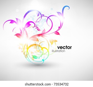 Vektorgrafik von Blumenschmuck