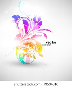ilustración vectorial del ornamento floral