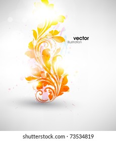 vector illustration of floral ornament