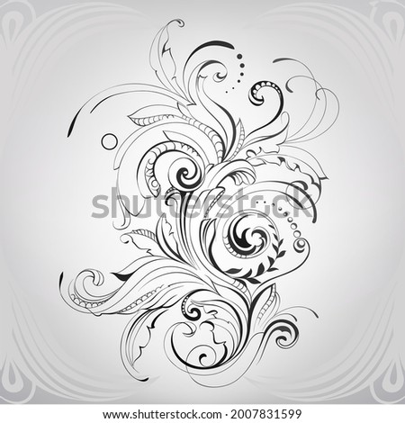 Vector illustration of a floral ornament