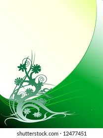 ilustração vetorial de fundo de ornamento floral, flor, clip-art