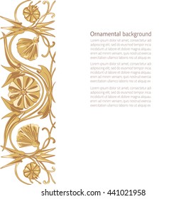 Vector illustration of floral ornament background with copy space