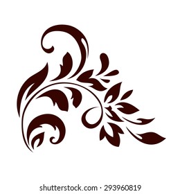 Vector illustration of floral ornament for design