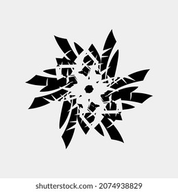 vector illustration of floral ornaments such as broken glass neatly arranged for a unique decoration