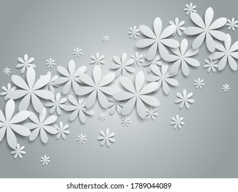 Ilustración vectorial del fondo del papel floral.