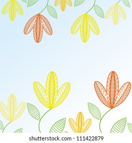 Vector illustration of floral pattern background