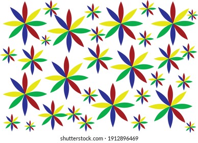 Vector illustration of floral pattern background template