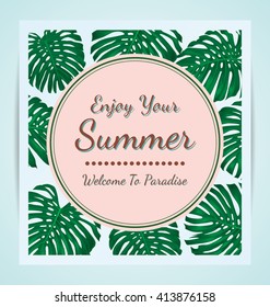 Vector Illustration of  floral  pattern card