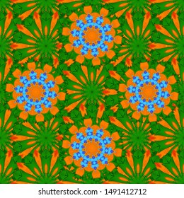 Vector illustration. Floral pattern. Flower seamless background. Flourish ornamental spring garden texture.
