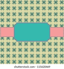 vector illustration floral pattern greeting card frame template design