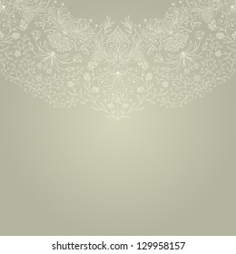 Vector illustration with floral pattern for greeting card.