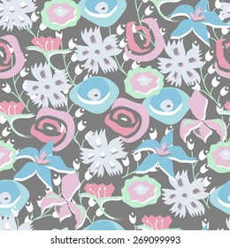 Vector illustration of floral seamless