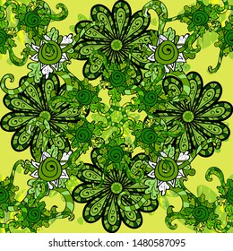Vector illustration. Floral seamless background for textile or book covers, manufacturing, wallpapers, print, gift wrap and scrapbooking. Simple cute pattern in small-scale flowers.