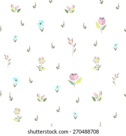 vector illustration of a floral seamless background
