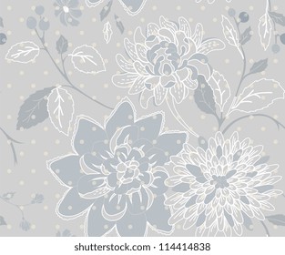 Vector illustration of Floral seamless pattern