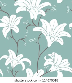 Vector illustration of Floral seamless pattern