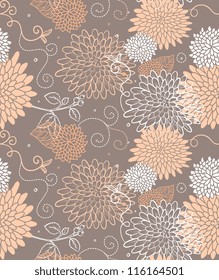 Vector illustration of Floral seamless pattern