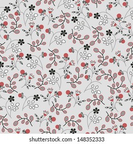 Vector Illustration. Floral seamless pattern. Endless floral pattern. 