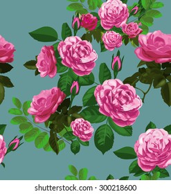 vector illustration of floral seamless pattern
