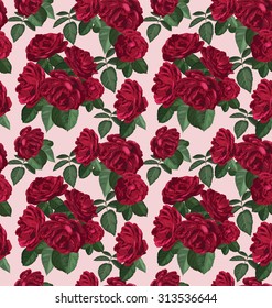 Vector Illustration of floral seamless pattern