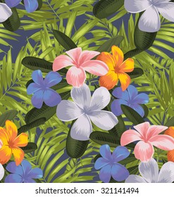 Vector Illustration of floral seamless pattern