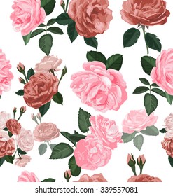 Vector Illustration of floral seamless pattern