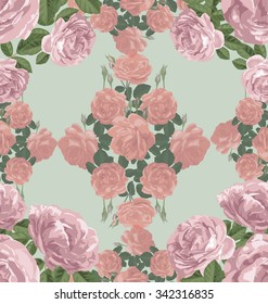 Vector Illustration of floral seamless pattern