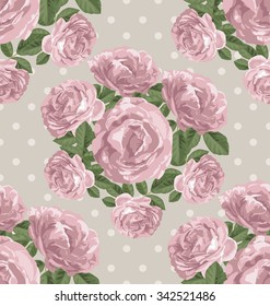 Vector Illustration of floral seamless pattern