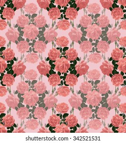 Vector Illustration of floral seamless pattern