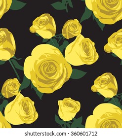 Vector Illustration of floral seamless pattern