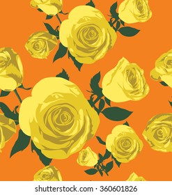 Vector Illustration of floral seamless pattern